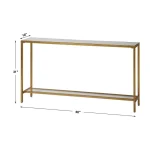 Hayley Console Table, Gold - Image 9