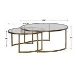 Rhea Nesting Coffee Tables, Gold, S/2 - Image 10