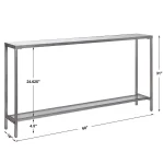 Hayley Console Table, Silver - Image 9