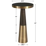 Fortier Accent Table, Espresso - Image 6
