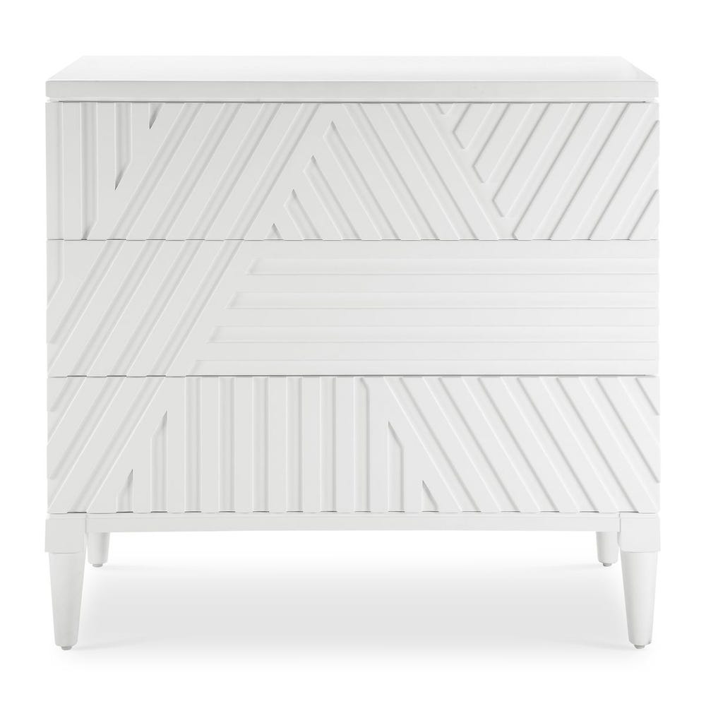Colby 3 Drawer Chest, White