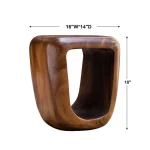 Loophole Accent Stool, Natural Wash - Image 11