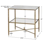 Henzler Lamp Table, Gold - Image 8