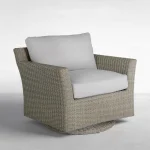 Club Woven N-dura Resin Wicker Outdoor Swivel Glider Chair - Image 13