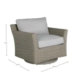 Club Woven N-dura Resin Wicker Outdoor Swivel Glider Chair - Image 9
