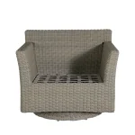 Club Woven N-dura Resin Wicker Outdoor Swivel Glider Chair - Image 8