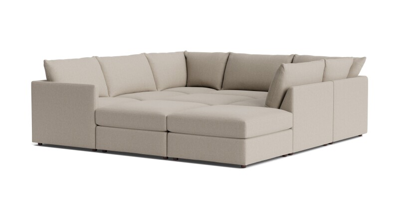 Beckham Thin Track Arm Modular Pit Sectional