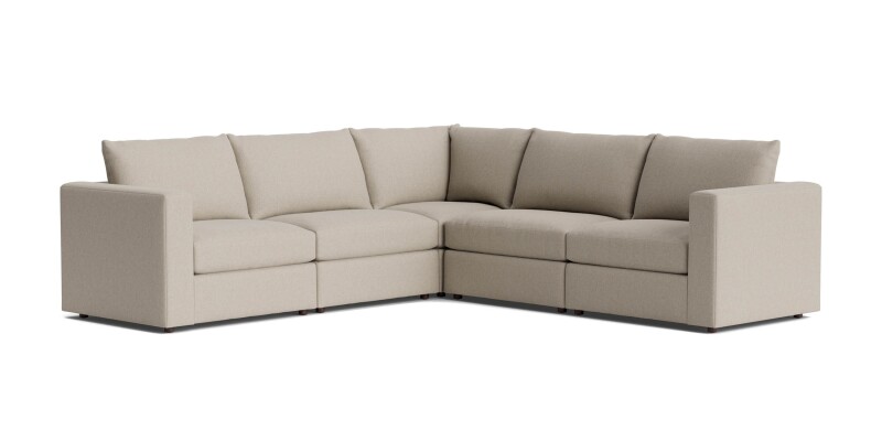 Beckham Track Arm Modular Sofa with Ottoman