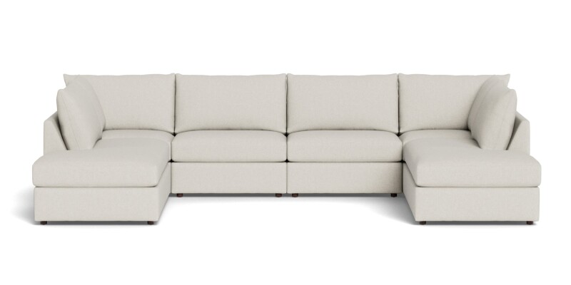 Beckham Bumper Modular U-Shaped Sectional