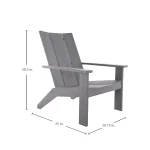 Ashland N-dura Wood Outdoor Adirondack Lounge Chair - Image 3