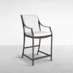 Monaco Wrought Aluminum Outdoor Counter Stool 43.75 In. - Image 3