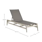 Coast Teak Sling Outdoor Chaise Lounge - Image 4