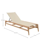 Coast Teak Sling Outdoor Chaise Lounge - Image 16
