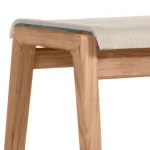 Coast Teak Sling Outdoor Backless Bar Stool 30 In. - Image 5