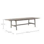 Coast Teak Rectangle Outdoor Extendable Table - Image 11