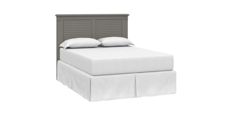 Shoreline Ocean Grey Louvered Headboard