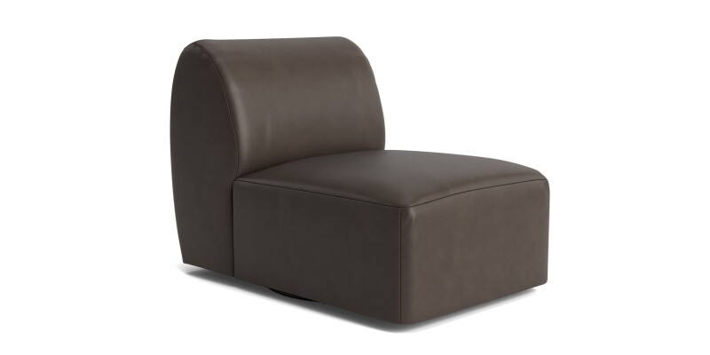 Clyde Leather Armless Swivel Chair