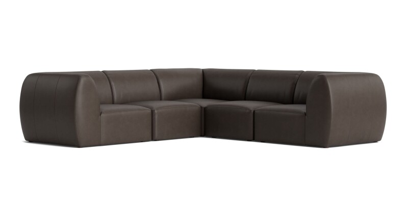 Clyde Leather Modular L-Shaped Sectional