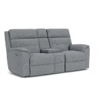 Mason Fabric Power Reclining Loveseat with Console & Power Headrests