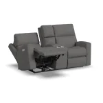 Score Fabric Power Reclining Loveseat with Console & Power Headrests & Lumbar - Image 11