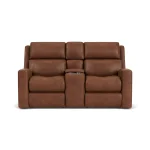 Score Fabric Power Reclining Loveseat with Console & Power Headrests & Lumbar - Image 4
