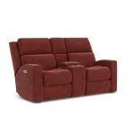 Score Fabric Power Reclining Loveseat with Console & Power Headrests & Lumbar - Image 6