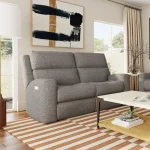 Score Fabric Power Reclining Loveseat with Power Headrests & Lumbar - Image 6