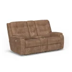 Arlo Fabric Power Reclining Loveseat with Console & Power Headrests - Image 5