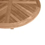 Lakeshore Teak Round Outdoor Pedestal Table 72 In. W X 30.75 In. H - Image 8