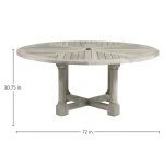 Lakeshore Teak Round Outdoor Pedestal Table 72 In. W X 30.75 In. H - Image 13