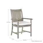 Croquet Teak Outdoor Arm Chair - Image 5