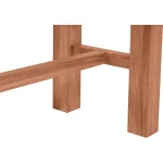 Croquet Teak Rectangle Outdoor Bar Table 71 In. W X 41.87 In. H
