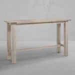 Croquet Teak Rectangle Outdoor Bar Table 71 In. W X 41.87 In. H - Image 8