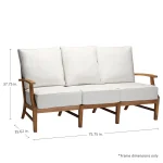 Croquet Teak Outdoor Sofa - Image 6