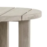 Croquet Teak Round Outdoor End Table 24.25 In. W X 22.87 In. H