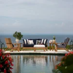 Croquet Teak Round Outdoor End Table 24.25 In. W X 22.87 In. H - Image 4