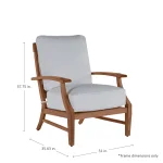Croquet Teak Outdoor Lounge Chair - Image 8