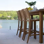 Croquet Teak Outdoor Bar Stool 30 In. - Image 13