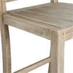 Croquet Teak Outdoor Bar Stool 30 In. - Image 9