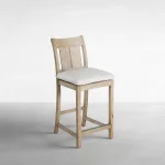 Croquet Teak Outdoor Bar Stool 30 In. - Image 8