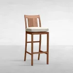 Croquet Teak Outdoor Bar Stool 30 In. - Image 5