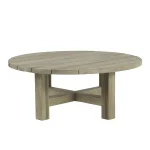 Croquet Teak Round Outdoor Coffee Table 40. 25 In. W X 16.5 In. H - Image 3