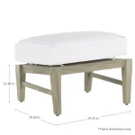 Croquet Teak Outdoor Ottoman - Image 12