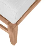 Croquet Teak Outdoor Ottoman - Image 8