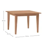 Club Teak Square Outdoor Farm Table - Image 5