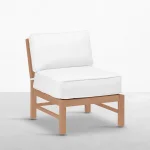 Club Teak Outdoor Sectional Slipper Chair - Image 7