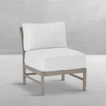 Club Teak Outdoor Sectional Slipper Chair - Image 9