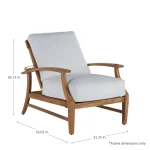 Croquet Teak Outdoor Recliner Chair - Image 4