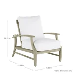 Croquet Teak Outdoor Recliner Chair - Image 20