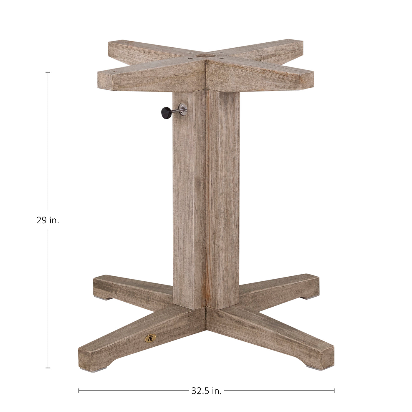 Club Teak Outdoor Pedestal Base
